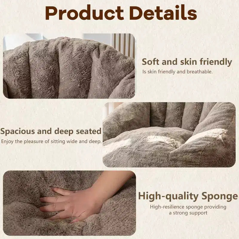 Bean Bag Chair with Arms, Floor Chair with Memory Foam, Gaming Bean Bag Sofa for Adults for Bedroom, Living Room