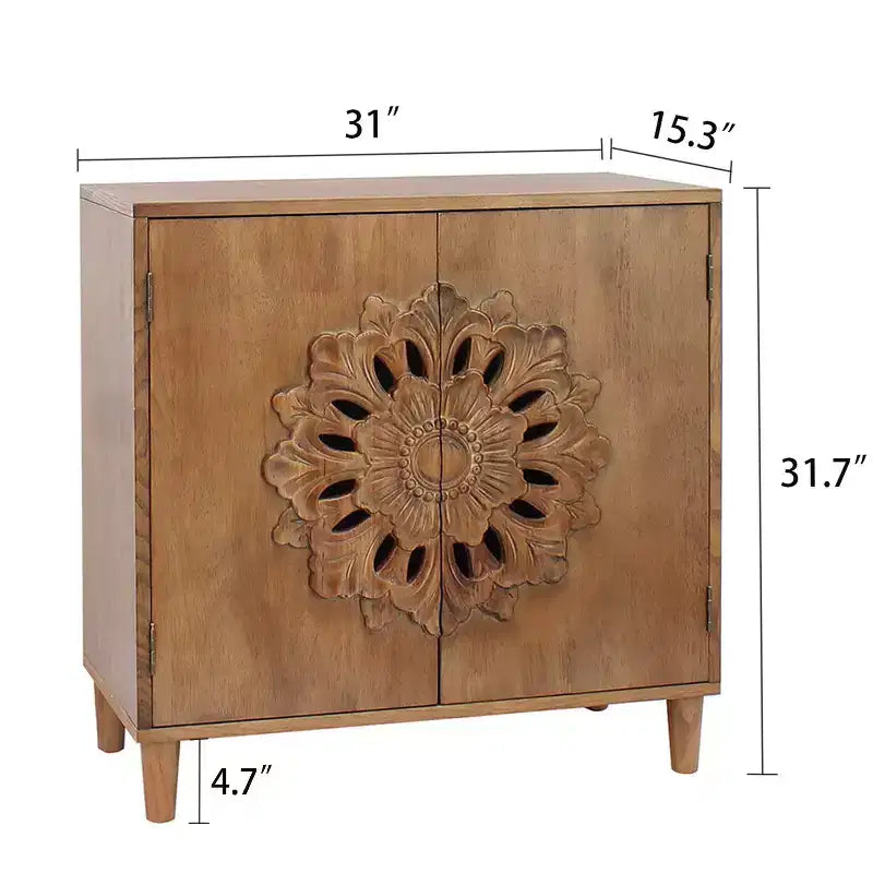 31'' Bohemian - Wooden 2-Door Cabinet