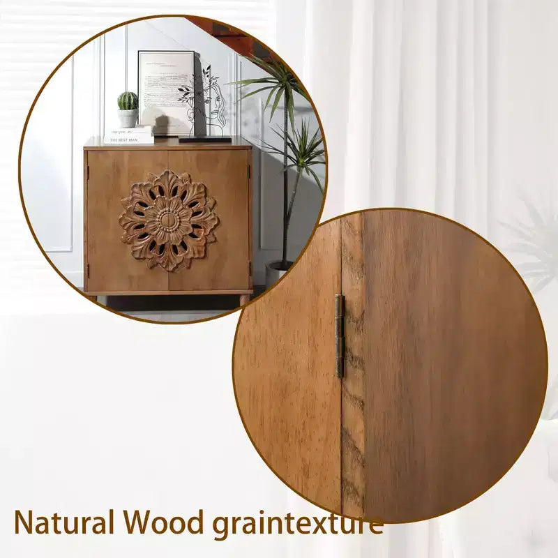 31'' Bohemian - Wooden 2-Door Cabinet