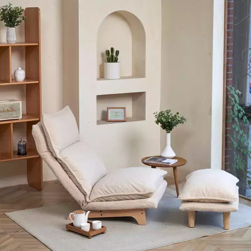 Lazy Sofa Balcony Leisure Chair for Living Room Bedroom, Foldable Reclining Chair, Single Sofa, Functional Chair