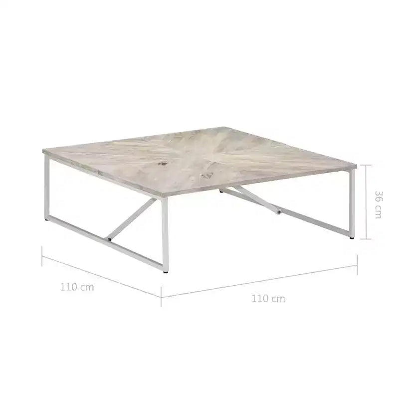 Coffee Table End Table Living Room Side Sofa Table Solid Wood Mango - White
