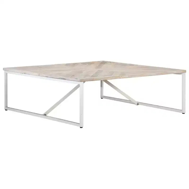 Coffee Table End Table Living Room Side Sofa Table Solid Wood Mango - White