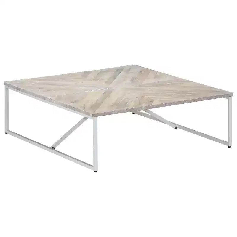 Coffee Table End Table Living Room Side Sofa Table Solid Wood Mango - White