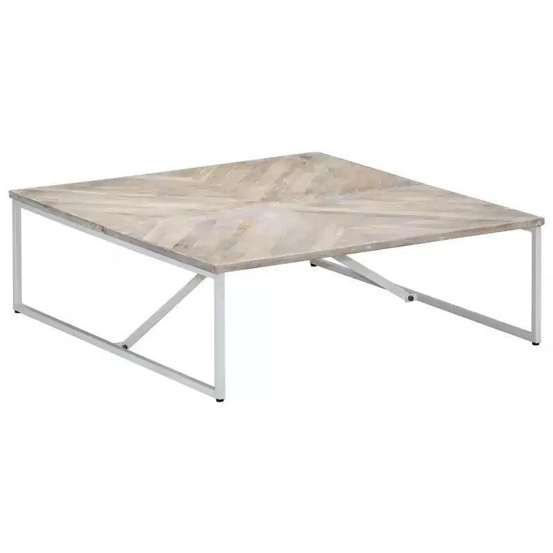 Coffee Table End Table Living Room Side Sofa Table Solid Wood Mango - White
