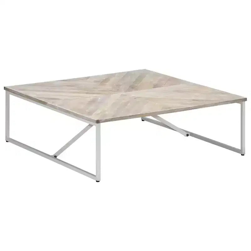 Coffee Table End Table Living Room Side Sofa Table Solid Wood Mango - White