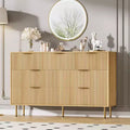 7 Drawers Dresser for Bedroom, Fluted Dresser Chest of Drawers with Handle, Wood Modern Dressers for Closet,Bedroom Storage Organizer for Living Room