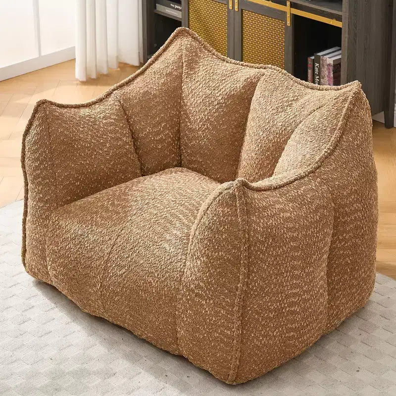 Bean Bag Chair, Soft High-Resilience Foam Floor Chair for Lasting Comfort, Lazy Sofa Chair for Living Room and Bedroom Lounging