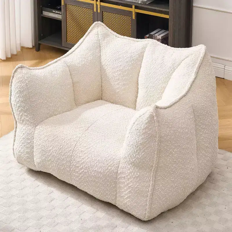 Bean Bag Chair, Soft High-Resilience Foam Floor Chair for Lasting Comfort, Lazy Sofa Chair for Living Room and Bedroom Lounging