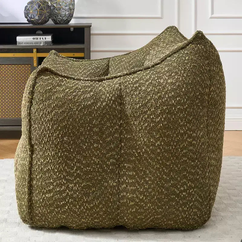 Bean Bag Chair, Soft High-Resilience Foam Floor Chair for Lasting Comfort, Lazy Sofa Chair for Living Room and Bedroom Lounging