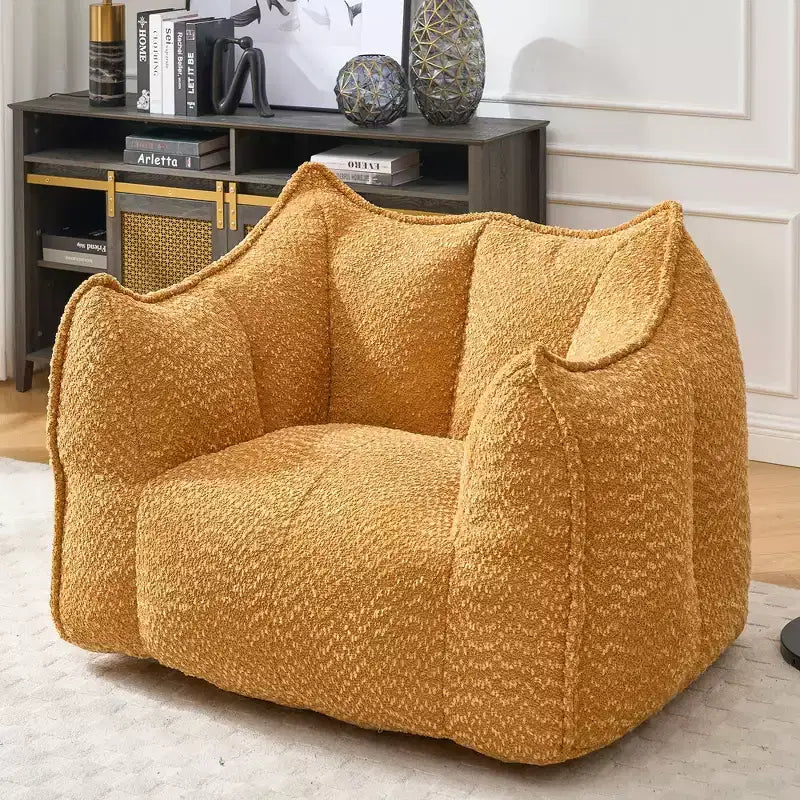 Bean Bag Chair, Soft High-Resilience Foam Floor Chair for Lasting Comfort, Lazy Sofa Chair for Living Room and Bedroom Lounging