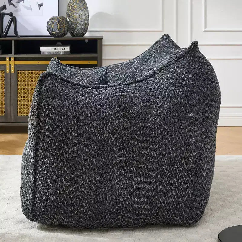 Bean Bag Chair, Soft High-Resilience Foam Floor Chair for Lasting Comfort, Lazy Sofa Chair for Living Room and Bedroom Lounging