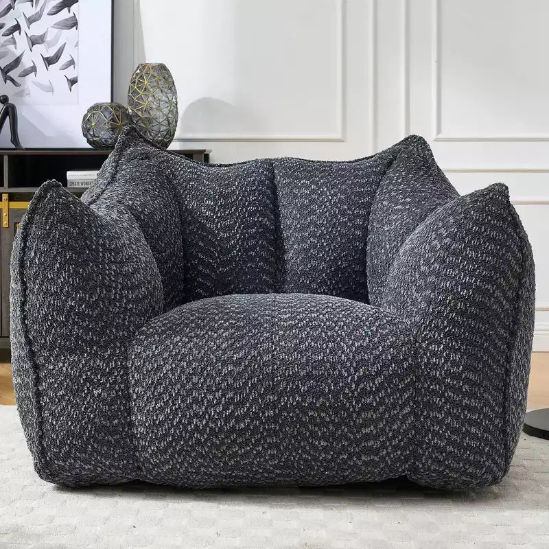 Bean Bag Chair, Soft High-Resilience Foam Floor Chair for Lasting Comfort, Lazy Sofa Chair for Living Room and Bedroom Lounging