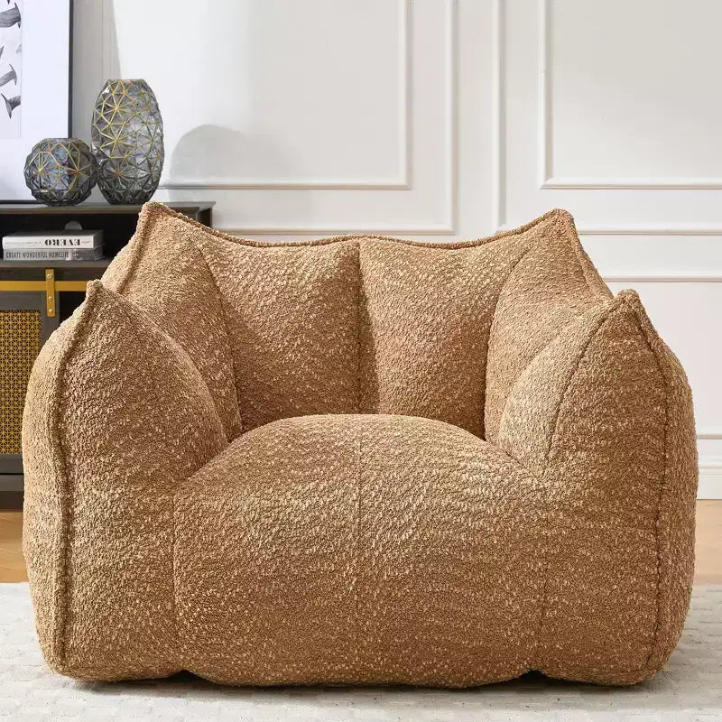 Bean Bag Chair, Soft High-Resilience Foam Floor Chair for Lasting Comfort, Lazy Sofa Chair for Living Room and Bedroom Lounging