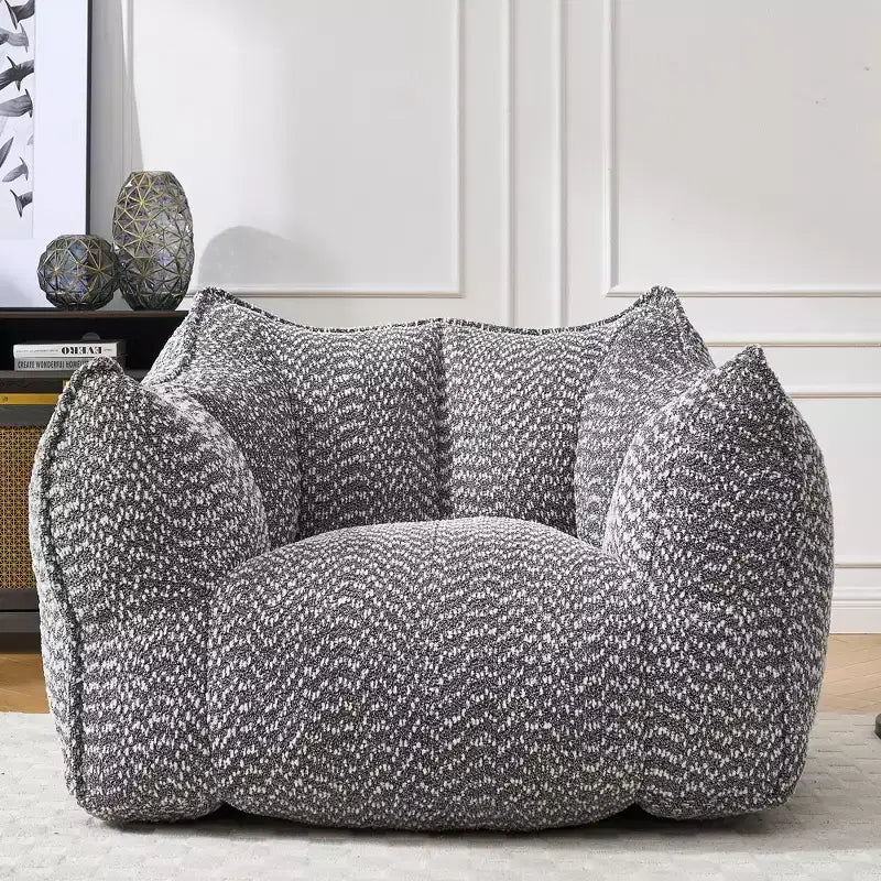 Bean Bag Chair, Soft High-Resilience Foam Floor Chair for Lasting Comfort, Lazy Sofa Chair for Living Room and Bedroom Lounging
