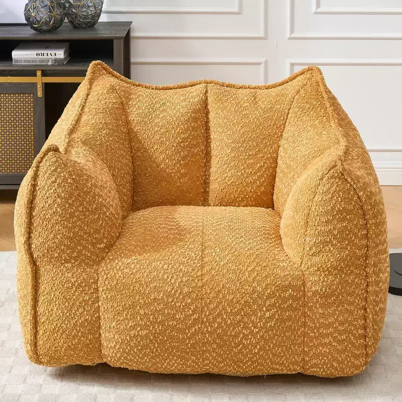 Bean Bag Chair, Soft High-Resilience Foam Floor Chair for Lasting Comfort, Lazy Sofa Chair for Living Room and Bedroom Lounging
