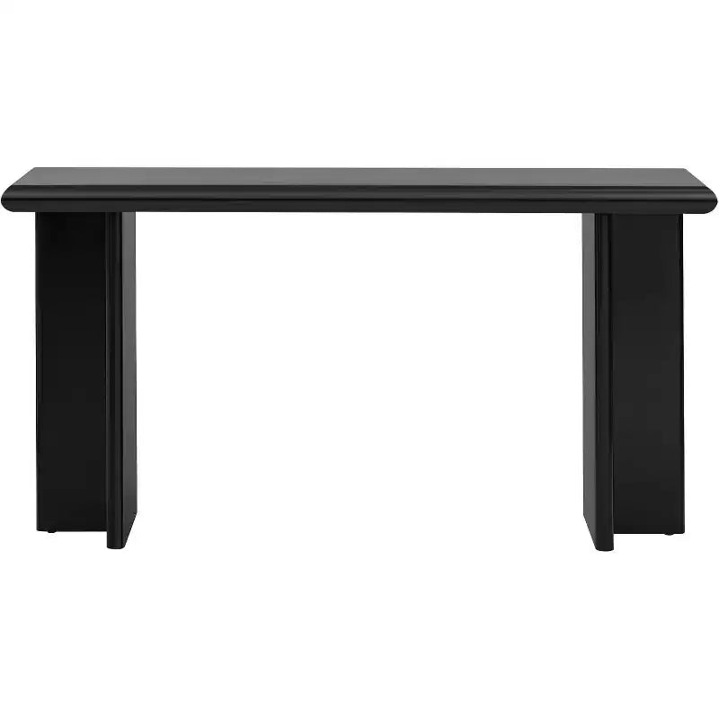 Narrow Wood Console Table, Modern Accent Entryway Table with L-Shaped Legs, Easy Assembly, for Hallway, Behind Sofa, Living Room, Foyer, Office
