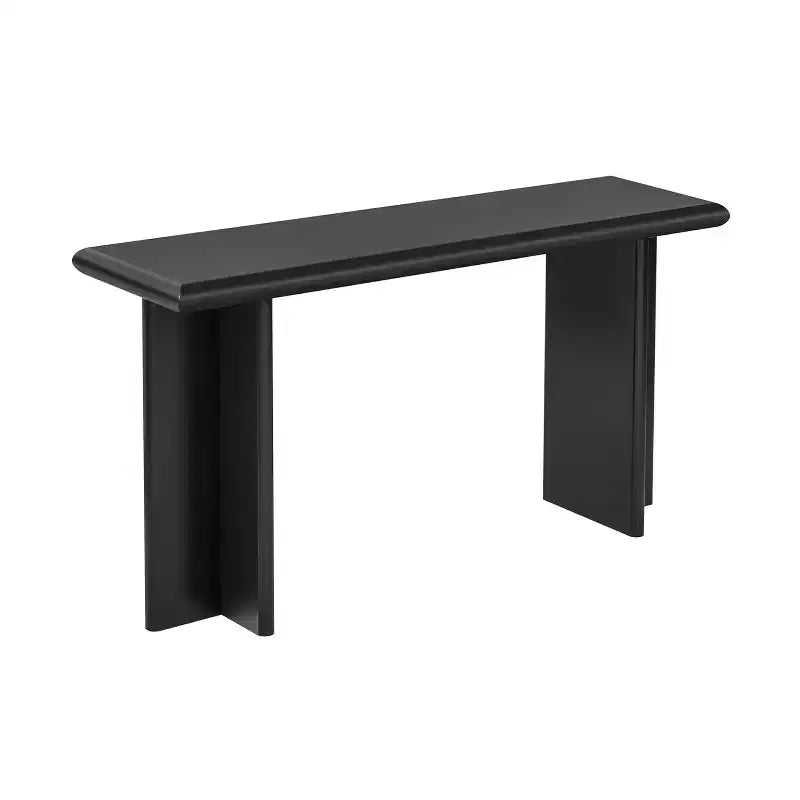 Narrow Wood Console Table, Modern Accent Entryway Table with L-Shaped Legs, Easy Assembly, for Hallway, Behind Sofa, Living Room, Foyer, Office