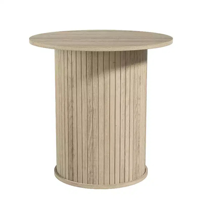 Fluted Pedestal Round End Tables 21.7 W 21.7 D 21.9 H