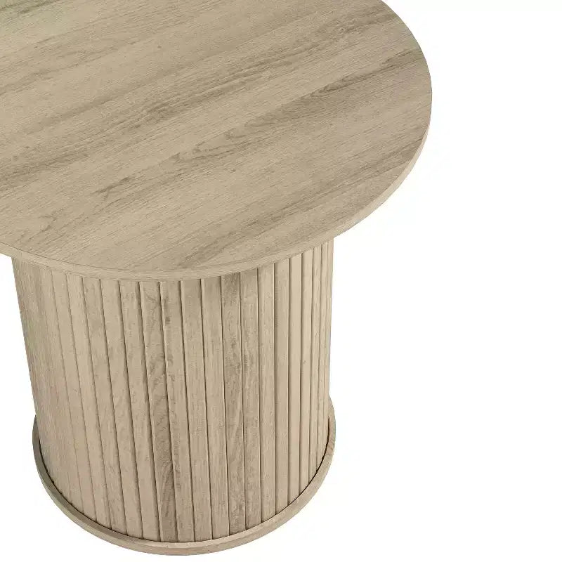 Fluted Pedestal Round End Tables 21.7 W 21.7 D 21.9 H