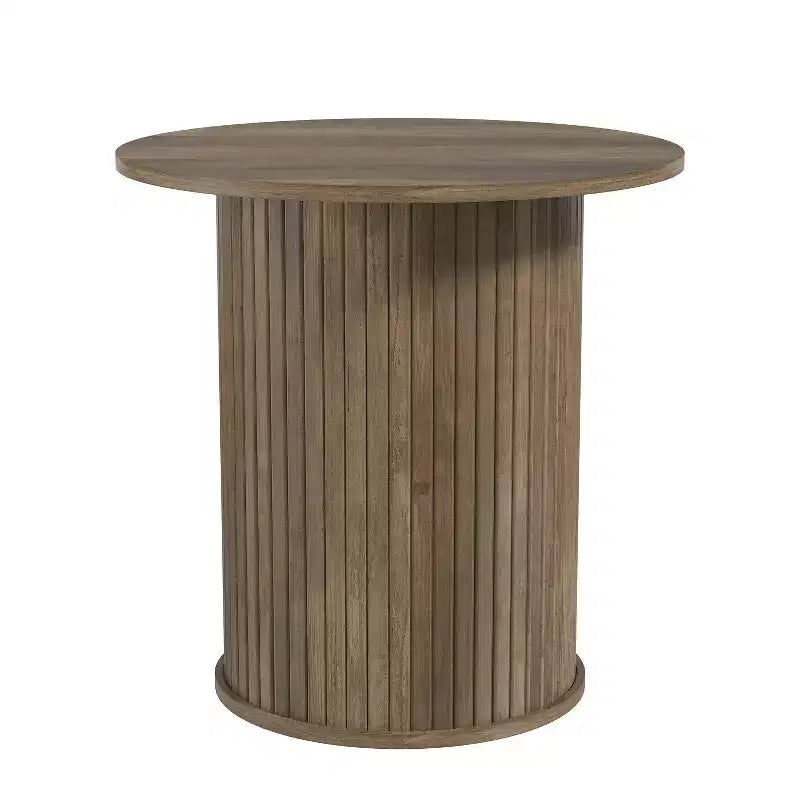 Fluted Pedestal Round End Tables 21.7 W 21.7 D 21.9 H