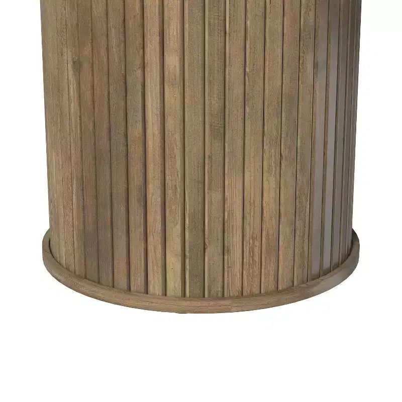 Fluted Pedestal Round End Tables 21.7 W 21.7 D 21.9 H