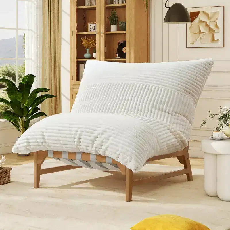 Oversized Sofa Chair, 46 Modern Accent Chair with Plush Cushion, Sofa-Style Bean Bag Lazy Lounge for Living Room