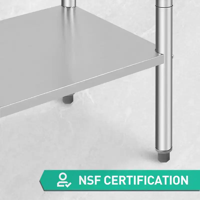 Stainless Steel Table 30 x 24 x 35 Inch Commercial Work Table, Workbench Heavy Duty Prep Worktable Metal Work Table with Adjustable Feet