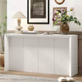 Minimalist Entryway Table with Unique Wavy Design, 59.7-Inch Modern Console Table for Living Room, Hallway, Foyer, Entrance and Bedroom