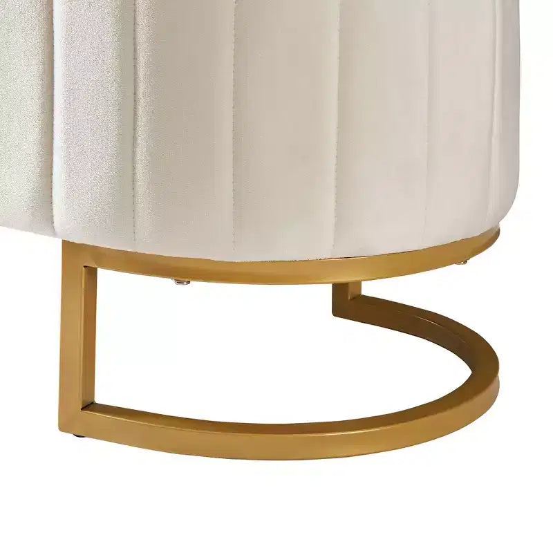 47 Chic End of Bed Storage Ottoman Bench,Exquisite Velvet Bench with Gold Metal Legs,Accent Ottoman for Living Room,400lbs Capacity