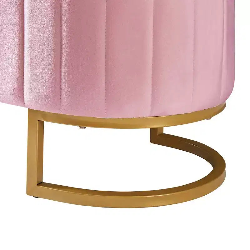 47 Chic End of Bed Storage Ottoman Bench,Exquisite Velvet Bench with Gold Metal Legs,Accent Ottoman for Living Room,400lbs Capacity