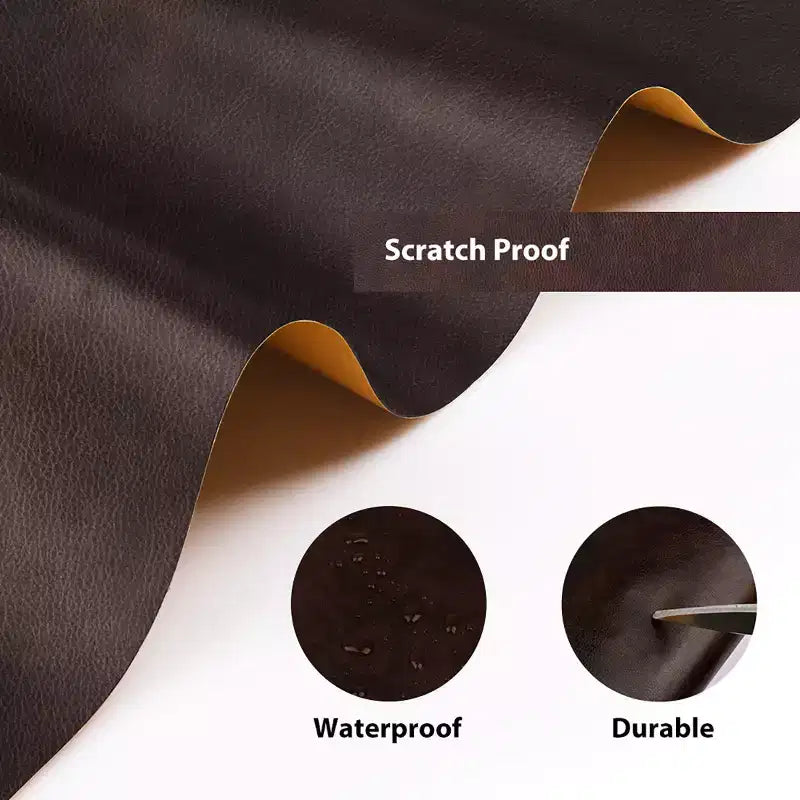 Leather Repair Tape, 3.357-inch Scratch-Resistant Self-Adhesive Leather Repair Tape (Suitable for all leather types), Dark Brown