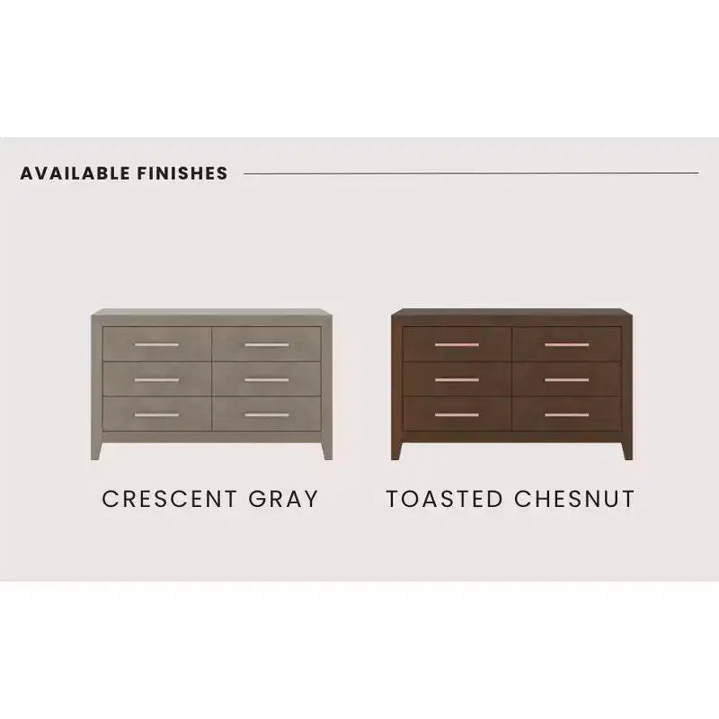 6-Drawer Dresser for Nursery or Bedroom, Plenty of Storage, Anti-Tip Kit Included to Prevent Tipping, Non-Toxic, Baby Safe Finish