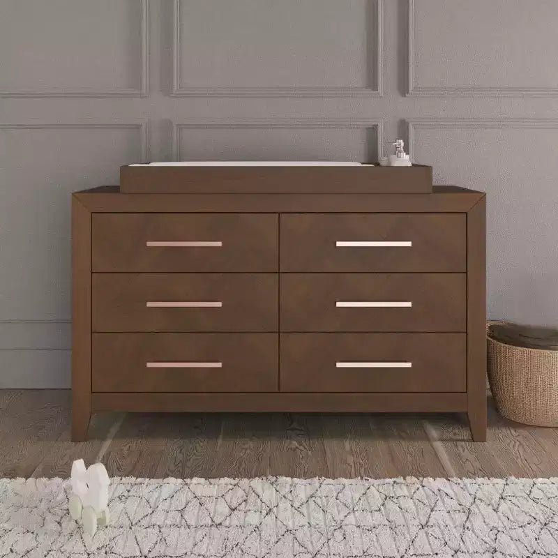 6-Drawer Dresser for Nursery or Bedroom, Plenty of Storage, Anti-Tip Kit Included to Prevent Tipping, Non-Toxic, Baby Safe Finish