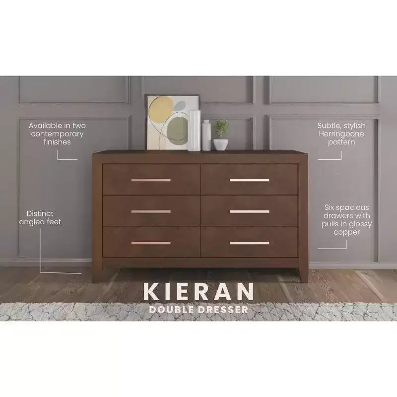 6-Drawer Dresser for Nursery or Bedroom, Plenty of Storage, Anti-Tip Kit Included to Prevent Tipping, Non-Toxic, Baby Safe Finish
