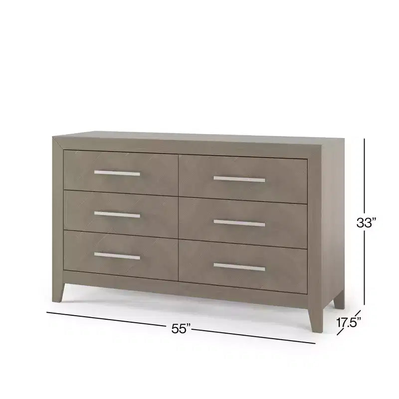 6-Drawer Dresser for Nursery or Bedroom, Plenty of Storage, Anti-Tip Kit Included to Prevent Tipping, Non-Toxic, Baby Safe Finish