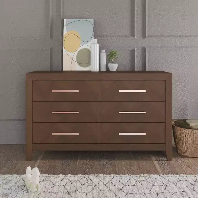 6-Drawer Dresser for Nursery or Bedroom, Plenty of Storage, Anti-Tip Kit Included to Prevent Tipping, Non-Toxic, Baby Safe Finish