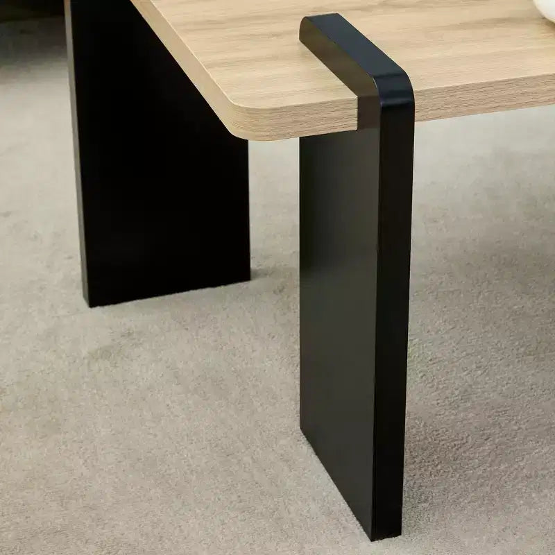 Modern Coffee Table with Tenon-Mortise Structure for Small Living Room, Apartment