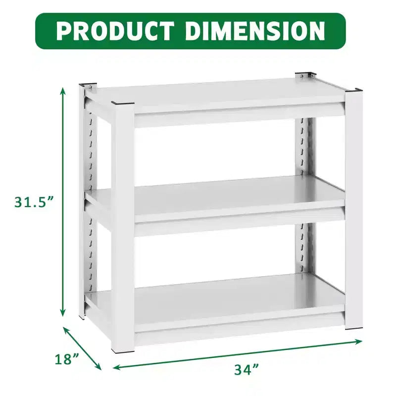 31 3-Tier Adjustable Fish Tank Stand - 400lbs Heavy-Duty Metal Aquarium Stand for 20-30 Gallon, Antique White with Floor Pads