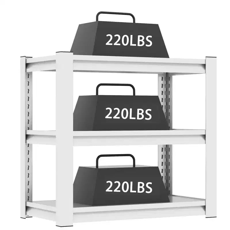 31 3-Tier Adjustable Fish Tank Stand - 400lbs Heavy-Duty Metal Aquarium Stand for 20-30 Gallon, Antique White with Floor Pads