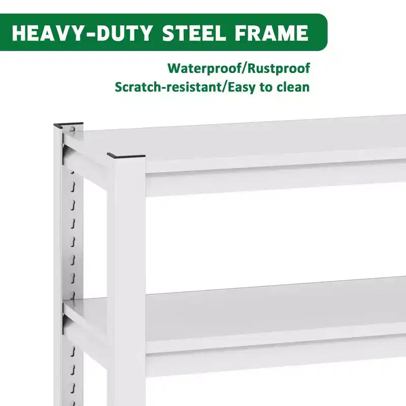 31 3-Tier Adjustable Fish Tank Stand - 400lbs Heavy-Duty Metal Aquarium Stand for 20-30 Gallon, Antique White with Floor Pads