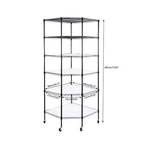 27 in.W Metal Height -Adjustable Shelving Unit with Wheels