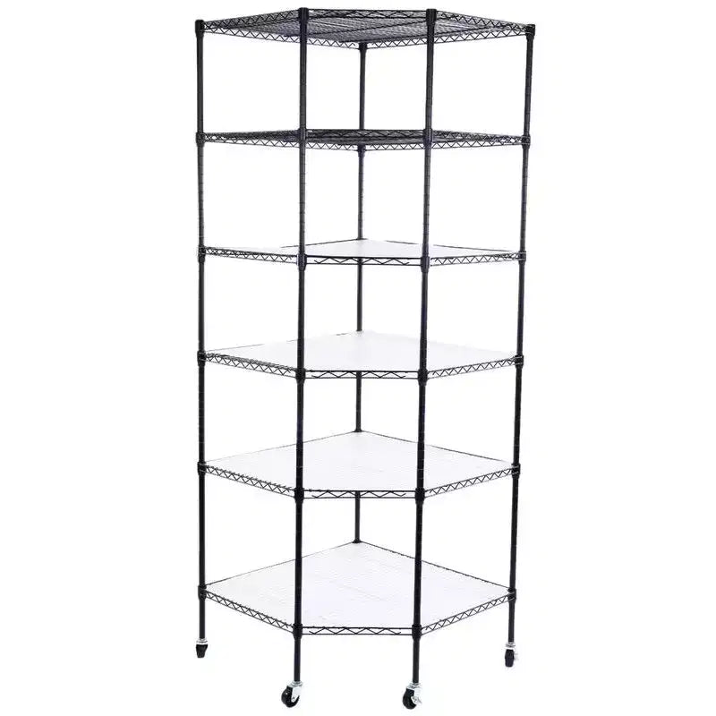 27 in.W Metal Height -Adjustable Shelving Unit with Wheels