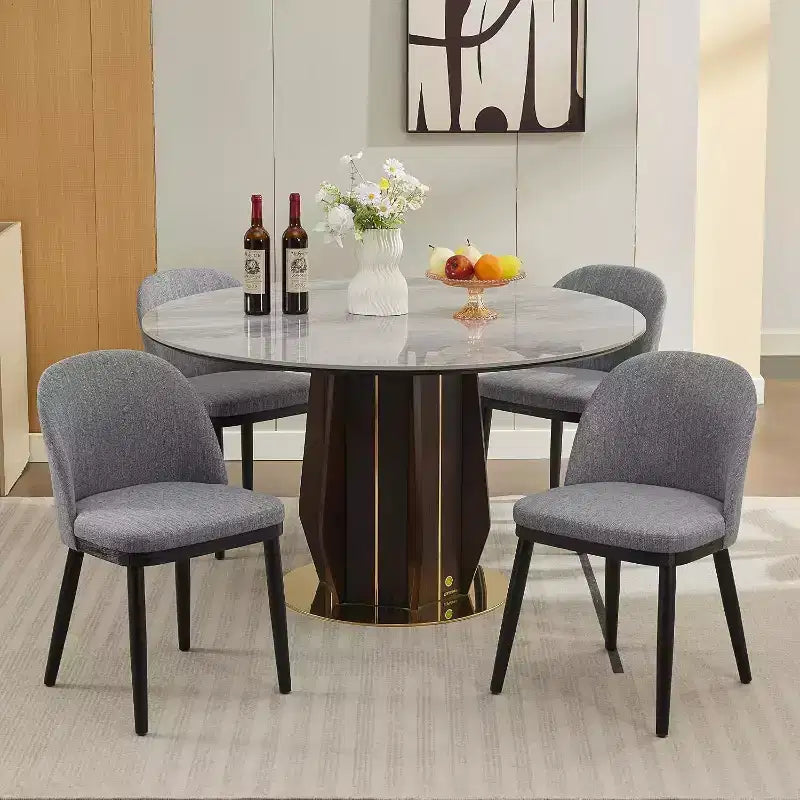 Set of 2 Upholstered Dining Chair, Modern Wood Kitchen Chairs with Back and Padded Cushion, Accent Side Chairs for Dining Room, Living Room