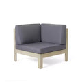Acacia Wood X-Back Chair, Dark Gray, Sturdy, for Living Room & Patio