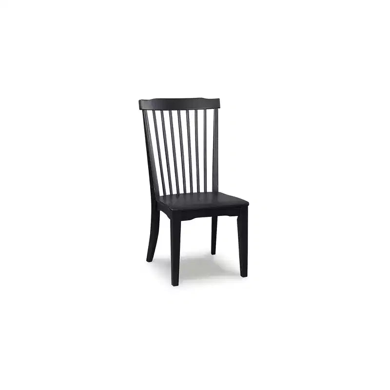 Chadworth Dining Room Side Chairs, Set of 2, Black Wood Spindle-Back Design