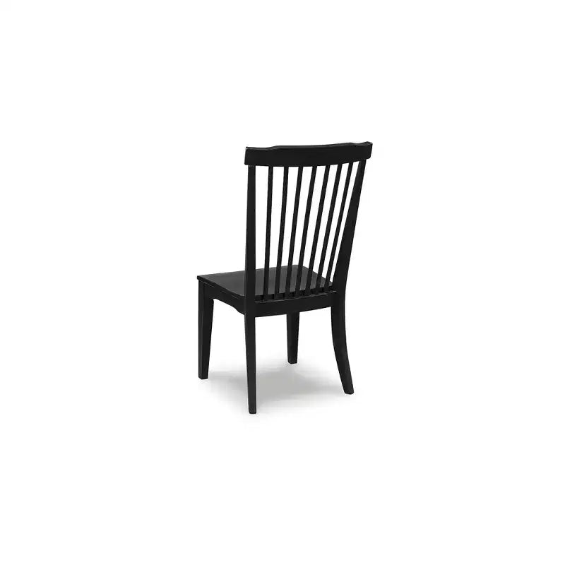 Chadworth Dining Room Side Chairs, Set of 2, Black Wood Spindle-Back Design