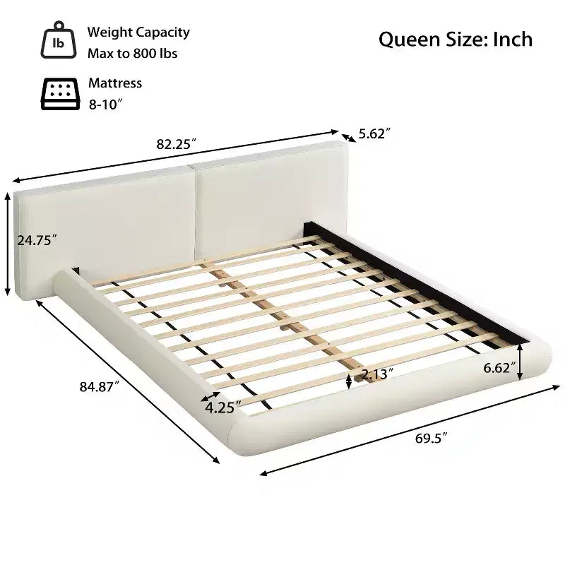 Platform Bed with Oversized Headboard