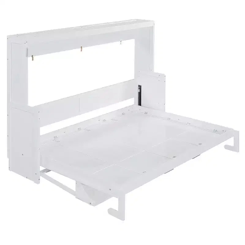 Queen Size Modern Murphy Bed with Hydraulic Lift and Desk