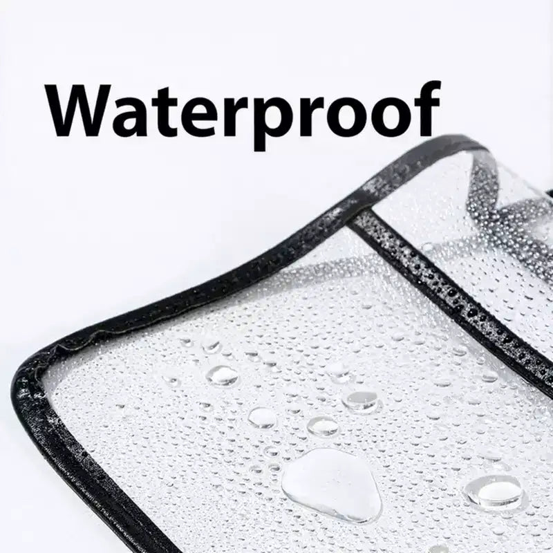 2pcs Women's Clear Hanging Shower Organizer with Touch-Friendly Phone Pocket Water-Resistant Storage Shelf - Black