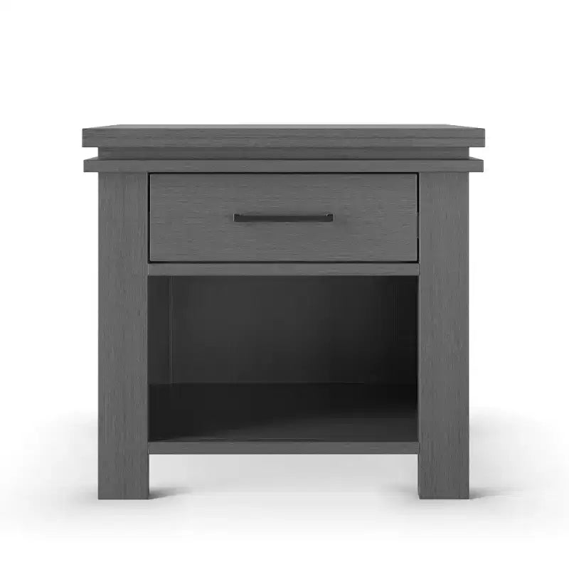 Denman Nightstand with Drawer for Nursery or Bedroom, Large Storage Drawer, Made of Sturdy Pinewood, Non-Toxic, Baby Safe Finish
